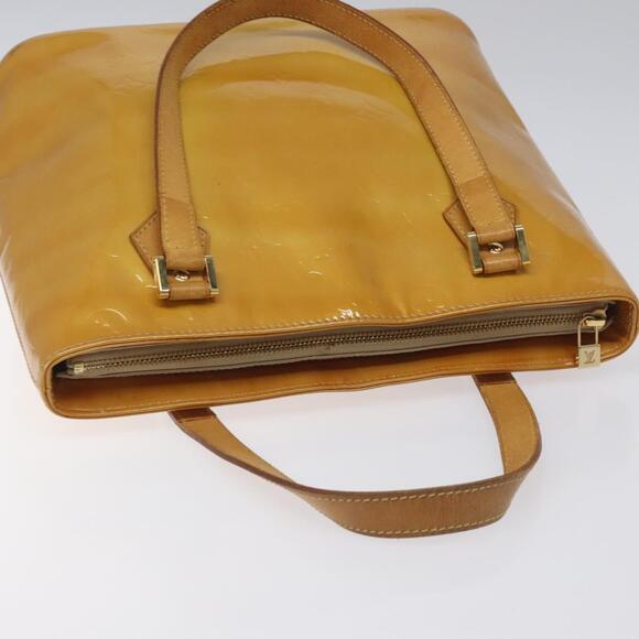 LOUIS VUITTON Monogram Vernis Houston Hand Bag Beige M91004 - Picture 6 of 13